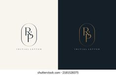 the initial letter p is an elegant logo