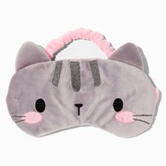 Need to catch up on your beauty sleep? This soft cat will cushion your eyes and keep the light out so you can get your rest. Plush cat design has sparkly features, and pink detailing. Stitch Sleep Mask, Cute Sleep Mask, Soft Cat, Mask Cute, Spinner Toy, Gray Cat, Kids Makeup, Eye Cover, Cat Mask