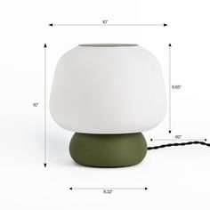 Our mushroom shaped 3D printed table lamp is perfect for traditional and modern homes alike. Featuring an in-line dimmer switch and plant based filament materials, this unique lamp is a welcome addition to any space. At 10" x 10" x 10", this lamp fits perfectly into any bedroom, office, or even kitchen. PRODUCT DETAILS This minimalist mushroom lamp's in-line dimmer switch sets the mood no matter which room it's in This mushroom shaped modern table lamp takes any space in your home from outdated Minimalist Mushroom, Mushroom Style, Minimalist White, Green Led, Shade Structure, Mushroom Lamp, Led Table, White Table Lamp, Unique Lamps