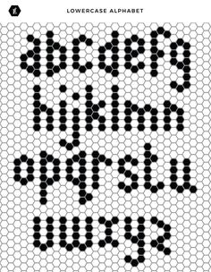 an image of some type of text that is made out of black and white hexagonal