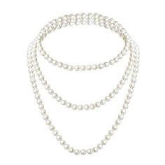 PRICES MAY VARY. Elegant Pearl Necklace: This necklace features a lustrous strand of 8mm pearls that exudes timeless sophistication and elegance. Hypoallergenic Design: this necklace is hypoallergenic, ensuring a comfortable wear for sensitive skin. Versatile Length: With a generous length of 180cm (approximately 70 inches), this necklace offers versatility to be worn as a single, double, or triple strand. Effortless Style: Whether paired with a casual outfit or formal attire, this pearl necklac Cheap Vintage Single Strand Pearl Necklace, Classic Adjustable Pearl Necklace For Party, Classic Pearl Chain Beaded Necklace For Party, Elegant Pearl Jewelry With 8mm Beads, Elegant Pearl White Necklace With 8mm Beads, Elegant Wedding Necklace With 108 Beads, Elegant Party Necklace With 108 Beads, Elegant Necklace With 108 Beads For Party, Elegant Long Necklace With 8mm Beads