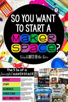 a poster with the words so you want to start a maker space?