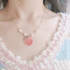 Kawaii Peach Necklace PN3437 ●Material: Alloy.●Size:Length 45cm. ●About Shipping: We attach great importance to the orders of each customer and parcel delivery. 1.Processing time: 2-3 business days. 2.Shipping time: 10-15 business days to US, please allow 3-4 weeks shipping to other country.(Shipping times can be affected by variable customs clearance times or public holidays.) Cute Accessories Kawaii, Kawaii Peach, Kawaii Necklace, Peach Necklace, Lovers Jewelry, Japanese Jewelry, Parcel Delivery, Kawaii Jewelry, Pretty Jewelry