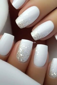 Trendy Glitter Nails, Summer Glitter Nails, Glitter Spring Nails, Glitter Nails Diy, Manicure Inspiration, Starry Nights, Glitter Nail Polish, Festival Nails, Xmas Nails