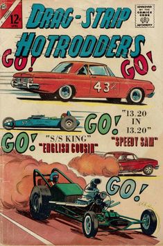 an advertisement for drag - strip hotrodders from the 1950's