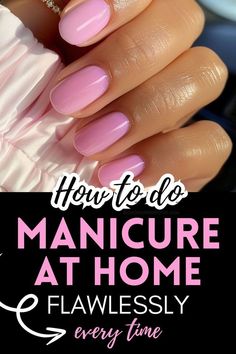 Diy Nail Manicure At Home, At Home Manicure Diy, Do Nails At Home, How To Do Manicure, Diy Manicure At Home, Perfect Manicure At Home, Diy Gel Manicure, Manicure Steps