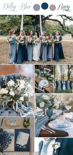 blue and gray wedding color scheme