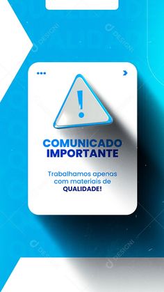 a blue and white sign that says comunicado importantee on it