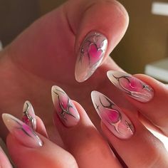 Short Gel Nails, Grunge Nails, Soft Nails, Kawaii Nails, Square Acrylic Nails, Dream Nails, Funky Nails, Short Acrylic Nails