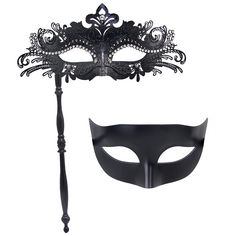 PRICES MAY VARY. 【Couples Masquerade Masks with Holding Stick】 plastic masquerade mask for men, the electroplating light weight metal masquerade mask with stick for women with sparkle rhinestone and elegant bling painting decorated.2 x Masquerade Masks, a stunning costume decoration set. 【Premium material】 couple masquerade masks with stick are made of strong, durable and lightweight plastic,the masquerade mask can be molded to the contours of the wearers face easily,friendly to the ones of glas Masquerade Mask With Stick, Couples Masquerade Masks, Mask Venetian, Mens Masquerade Mask, Masquerade Theme, Venetian Masquerade Masks, Venetian Masquerade, Half Face Mask, Mardi Gras Party