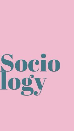 the words social logy on a pink background