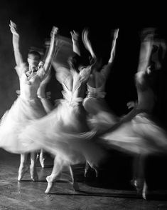 black and white photograph of dancers in motion