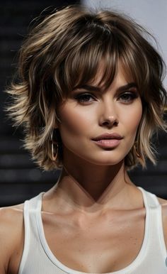 #ShaggyHaircut #ShortShag #LayeredHair #TexturedHair #TrendyHair #EffortlessStyle #ModernShag #HairInspo #VolumeBoost #ShortHair Reba Mcentire Hairstyles Short, Sassy Medium Hairstyles For Women, Chin Length Hair With Layers Over 50, Short Haircuts For Fine Curly Hair, Hair Styles For 2024 For Women, Short Spiked Hair For Women Over 50, Short Sassy Hair Over 50, Layered Short Hair With Bangs, Short Hairstyle Women 2024