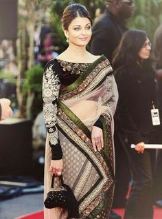 Aishwarya Saree, Aishwarya Rai Cannes, ऐश्वर्या राय, Sari Design, Patiala Salwar, Mangalore, Sari Blouse, Blouse Neck Designs