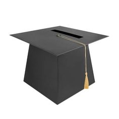 a black graduation cap with a tassel on it