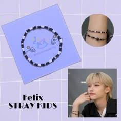 Kpop Idols Bracelet, Stray Kids Beaded Bracelet, Skz Bracelet Ideas, Stray Kids Bracelet Ideas, Felix Bracelet, Kpop Bead Bracelets, Kpop Idol Bracelet, Skz Bracelet, Skz Jewelry