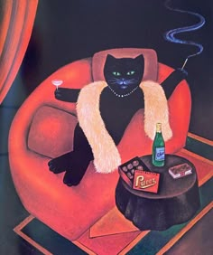 Katt Grejer, Image Chat, Cat Painting, British Artist, Art Studies, 로고 디자인, Funky Art, College Art, Cat Art