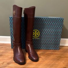 Questions? Leave A Comment Below! Beautiful Tory Burch Everly Calf Leather Size 9 Riding Boot. Never Worn. Tan Leather Boots With Round Toe, Tan Leather Round Toe Boots, Brown Fitted Knee-high Boots For Rodeo, Brown Wide Calf Knee-high Boots For Rodeo, Tory Burch Riding Boots, Brown Knee-high Boots With Buckle Closure And Round Toe, Tory Burch Boots, Western Brown Knee-high Boots With Reinforced Heel, Riding Boot