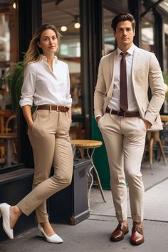 Business Casual Vibes Khaki Pants, Blazer, and Loafers, tie Khaki Formal Outfit For Men, Mens Khaki Pants Outfit Casual Classy, British Khaki Pants Outfit Men, Lawyers Photoshoot, Khakis Outfit Men, Khaki Pants Outfit Men Formal, Couple Formal Outfits Classy, Ankle Boots With Skirts, Mens Semi Formal Outfit