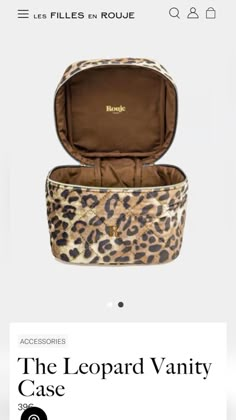 Rangement Makeup, The Leopard, Mötley Crüe, Vanity Case, Birthday Wishlist, Essential Bag, Cute Bags, Christmas Wishes, Christmas Wishlist