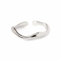 This wave stacking band ring features an eye-catching sculptural design with adjustable sizing for the perfect fit. Sterling Silver Band Width 0.15in(4mm) Adjustable Size 5-7 #R124-S Adjustable Silver Midi Rings With Modern Twist, Adjustable Bypass Ring With Modern Twist, Modern Adjustable Toe Ring Jewelry, Modern Adjustable Stackable Rings With Open Band, Modern Twist Adjustable Bypass Ring, Modern Adjustable Open Ring, Adjustable Silver Wavy Rings, Adjustable Stackable Midi Rings With A Modern Twist, Modern Twist Stackable Adjustable Midi Rings