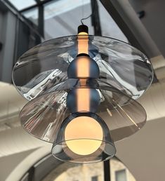 an unusual light fixture hanging from the ceiling