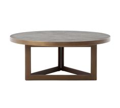 a round table with metal legs and a concrete top, viewed from the front view