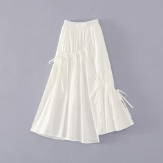 Tie Bow Skirt, Midi Dresses Aesthetic, Ruched Long Skirt, Ruched Cotton Skirt, Gothic Fashion Summer, Cute Skirts Aesthetic, Long Skirt Styling Ideas, Aesthetic Midi Skirt, Long Skirt 2023