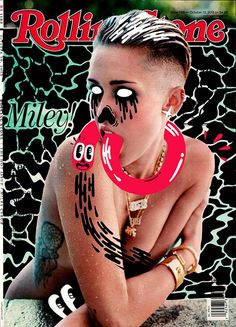 a woman with black and white makeup on her face is featured in the cover of rolling magazine