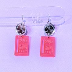 These fun, lightweight earrings are the perfect blast from the past! Stainless steel hardware Laser-cut and engraved acrylic Process & Care Glowforge Acrylic Earrings, Acrylic Earrings Diy, Funky Earrings Diy, Laser Engraving Acrylic, Glowforge Earrings, Crazy Earrings, Laser Crafts, Glow Forge, Engraved Acrylic