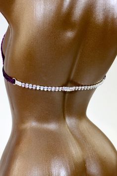 Color: silver plated, crystal AB rhinestones Size: 9 3/4" long, 3/8" wide Clear Bra, Crystal Ab, Clear Rhinestones, Back Strap, Sewing Supplies, Delicate Bracelet, Beautiful Fabric, Crystal Clear, Hair Wrap