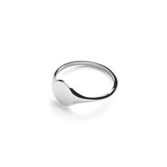 Shinola Women's Round Signet Ring in Sterling Silver + Engravable Plain Silver Rings Women, Silver Engraved Ring Tarnish Resistant Round Band, Silver Engraved Ring With Tarnish Resistant Round Band, Silver Engraved Ring Tarnish Resistant, Silver Engraved Tarnish-resistant Ring, Modern Oval Jewelry With Engraving Option, Minimalist White Gold Jewelry With Engraving Option, Modern Rings With Engraving Option, Everyday White Gold Rings With Engraving Option