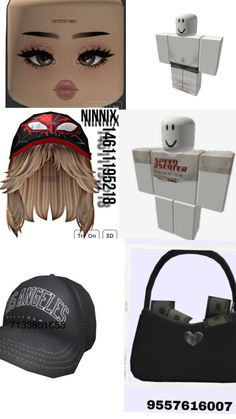 several different items are shown including hats, sunglasses and headgear for the doll