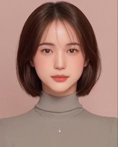 Asian Bob Haircut Round Faces, Haircut Bang, Pretty Hair Cuts, Fashion Show Poster, Barbie Paper Dolls, Short Hair Styles For Round Faces, Hair Streaks, Hair Inspiration Short