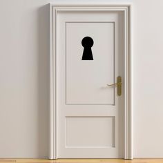 an open door with a keyhole in it