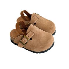 PRICES MAY VARY. Premium Suede Upper: Our toddler clogs are made from premium suede, providing a luxuriously soft and comfortable touch for your child's delicate feet. Cork Insole: These kids' suede clogs feature a soft cork footbed that not only adds comfort, but also helps absorb shock and reduce the impact on your child's feet while playing. Adjustable Buckle: The toddler clogs feature an adjustable buckle, which is not only aesthetically pleasing in design, but can also be customised to fit Kids Clogs, Suede Clogs, Toddler Sandals, Girls Sandals, Slipper Shoes, High Class, Toddler Shoes, Aesthetically Pleasing, In Design