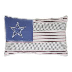 an american flag pillow with a star on it