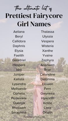 the ultimate list of prettiest fairy core girl names