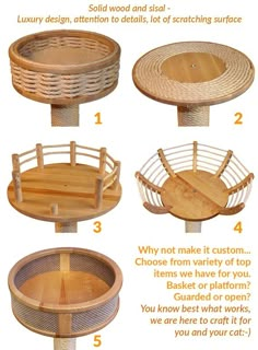 the instructions for how to make a bird feeder out of bamboo and wickers