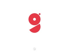 the letter q in red on a white background