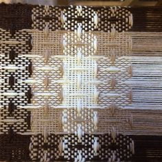 woven material with white and black squares on it