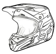 a motorcycle helmet with the word fox on it's front and side panels in black ink