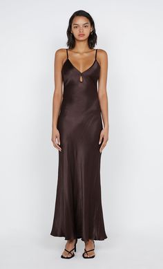 The BEC + BRIDGE Cedar City Maxi Dress in Dark Chocolate is a best selling style, perfect for any formal events. Cut from our signature light-catching Katella fabric, this maxi dress this maxi dress features a key-hole cut-out detail and an open back. Crossover Dress, Moon Dance, Australian Fashion Designers, Cedar City, Bec Bridge, Wedding Bridal Party, Bridal Party Dresses, Lace Maxi Dress, Plunging Neckline