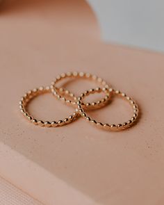 Confetti Ring Perfect for pairing with other stacking rings or worn by itself. Offered in both 14k Gold Fill or Sterling Silver Confetti Ring, Rings Aesthetic, Simple Rings, Eyeliner Makeup, Gold Rings Stackable, Beaded Ring, Anniversary Jewelry, Food Inspo, Everyday Rings