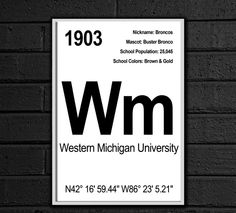 the university of wisconsin sign hangs on a brick wall in front of a black and white background