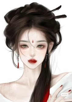 Chinese Drawings, Digital Painting Portrait, Madame Butterfly, Fantasy Princess, Spirited Art, Pretty Hair Color, Fantasy Paintings, Angel Pictures, China Art