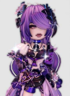 Raiden Shogun Royale High, Royale High Purple Outfits, Purple Royale High Outfit, Playful Purple Outfit Royale High, Fischl Cosplay Royale High, Royale High Honkai Star Rail Cosplay, Royal High Genshin Cosplay, Raiden Shogun Boss Cosplay, Emoji Challenge