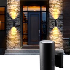 an image of modern outdoor lighting in front of a house