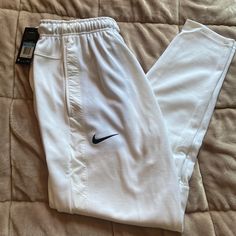 New With Tags Originally $75 But Asking For $60 Obo. Size Large. Come From Pet And Smoke Free Home. Message Me If You Have Any Questions. Nike White Sweatpants For Spring, Nike White Joggers For Spring, Nike Tech Fleece Pants, Nike Clothes Mens, Nike Compression, Camo Jogger Pants, Tapered Sweatpants, Sports Clothes, White Joggers