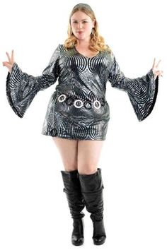 Plus Size Silver Swirl Disco Diva Costume Disco Diva Costume, Outfit For Plus Size Women, Outfit For Plus Size, 70s Disco Outfit, Gogo Girl, Disco Diva, Disco Costume, Plus Size Costume, Plus Size Halloween Costume